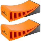 Carmtek Camper Leveler 2-Pack Kit Fit Curved Rv Levelers Wheel Chocks For Tight