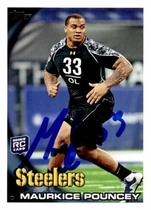 Pittsburg Steelers Maurkice Pouncey 2010 Topps #127 Rookie Card COA Proof Pho... - Picture 1 of 7