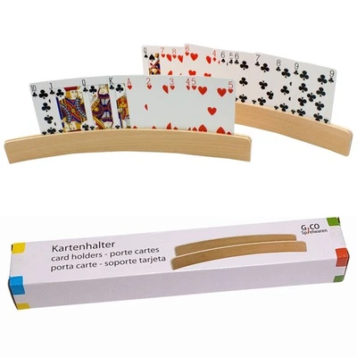 GICO Kartenhalter Spielkartenhalter aus Holz Länge 33 cm - 2er Set - 7956 - Bild 1 von 4
