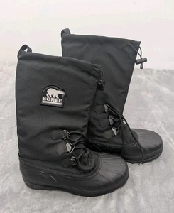 Sorel Glacier NM1023-010 Waterproof Warm Insulated Winter Boots Black Men Sz 12 - Picture 1 of 7
