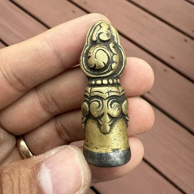 Raro Antiguo Tibetano Chino Thogchag Cielo Hierro Monasterio Budista Sello Sello Foto 1 de 4