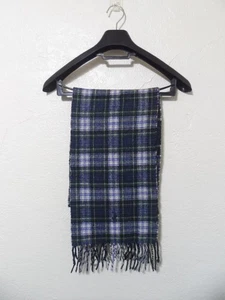 Ralph Lauren Polo Vintage Green Tartan Plaid Lambswool Scarf - Picture 1 of 5