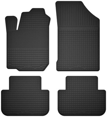 Tapis de sol en caoutchouc pour:Toyota Yaris III Hybrid 2013-2017 Noir Set 4 pcs - Photo 1/4