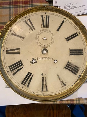 Antique Waterbury 30 day clock dial - Image 1 of 2