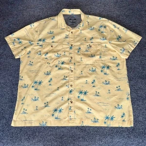 Camisa Croft & Barrow Secado Rápido Palmera AOP Manga Corta Amarilla Para Hombres XXL - Imagen 1 de 7
