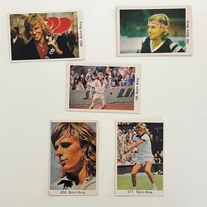 Lot of (5) 1974-81 Swedish Samlarsaker Björn Borg Vintage Trading Card - Picture 1 of 2