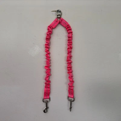 Dual Dog Leash Coupler Splitter Lead Bungee Walking Two Dogs Hot Pink Used - Image 1 of 4