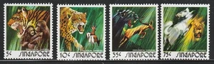 Singapore 1973 Sc # 202-05 Singapore Zoo MNH OG - Bild 1 von 1