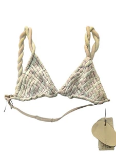 Top de bikini ISA BOULDER tejido triángulo torcido púrpura azul talla L NUEVO PRECIO DE VENTA SUGERIDO POR EL FABRICANTE 185 - Imagen 1 de 5