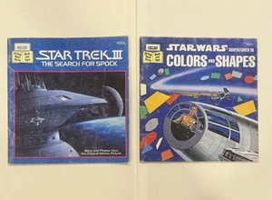 Lot of 2 Vintage Read-Along Books – Star Trek III & Star Wars – No Tapes - Picture 1 of 6