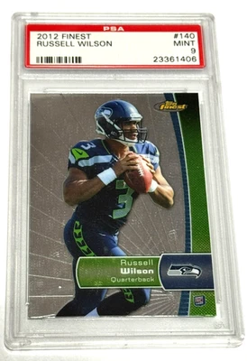 Finest Russell Wilson #140 2012 PSA 9 como nuevo RC Seahawks Foto 1 de 2
