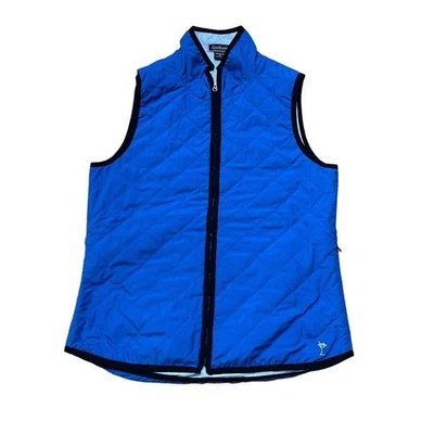 Golftini Women Golf Quilted Wind Vest Size M Blue White Interior WORN ONCE - Image 1 of 4