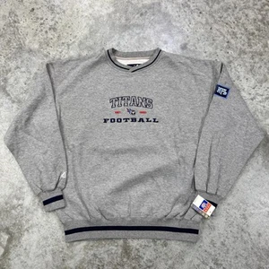 Vintage Tennessee Titans Sweatshirt Mens 2XL XXL Fleece Crewneck Deadstock NWT - Picture 1 of 6