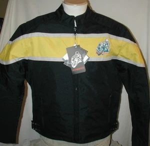 Nueva Chaqueta de Motocicleta Blindada Negra/Amarilla Para Hombre Talla PEQUEÑA... ÚLTIMO CIERRE - Imagen 1 de 4