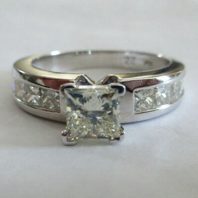 1.80 Carat 14K Gold Diamond Engagement Ring Center=1.00 Carat K-VS2  Value=$14K+ - Image 1 of 4