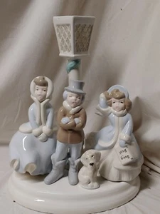 Christmas Table Lamp Carolers Porcelain - Picture 1 of 9