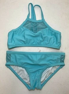 Seafolly Girls Summer Essentials Apron Tankini Set Blue Size 14 - - Picture 1 of 4