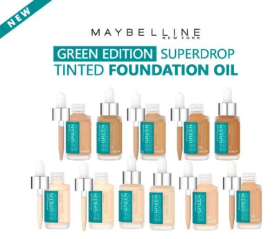 Maybelline Green Edition Superdrop Tinted Oil Foundation ~ Choose Your Shade - Image 1 of 2