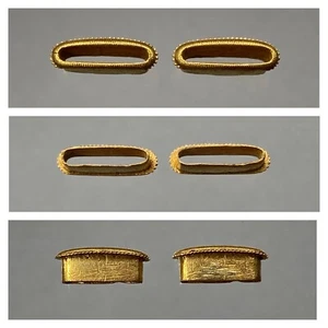 Shitodome for Kashira #3, gold plated brass, made in Japan - Picture 1 of 3