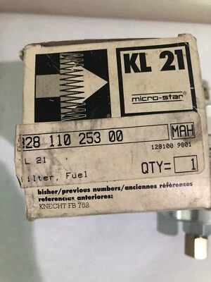 Топливный фильтр Mahle Knecht KL 21 подходит для Porsche 911 924 928 944 92811025300 - Изображение 1 из 4