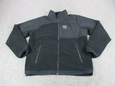 Under Armour Jacket Mens Large Black Sherpa Loose Pocket Zip Up Outdoors Coat - Image 1 of 4