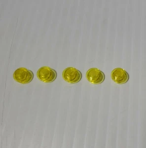 LEGO Redondo 1 x 1 Placa Tachuela Transparente Amarillo 4073 (X5) NUEVAS PIEZAS DE REPUESTO - Imagen 1 de 5