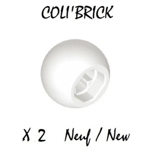 Lego 32474 - 2x Boule / Technic Ball joint - Blanc White - NEUF - Imagen 1 de 1