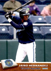 2007 Everett Aquasox Grandstand #14 Jairo Hernandez Dominican Republic DR Card