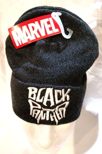 Marvel Studios Retro Buchstaben schwarzer Panther Winter Strickkappe Mütze neu Einheitsgröße - Bild 1 von 3