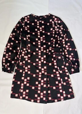 Vestido corto Emporio Armani para mujer negro estampado geométrico vintage talla 42 Foto 1 de 4