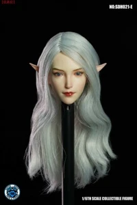 1:6 SDH021E Elf Girl Head Sculpt Carved For 12" Female PH TBLeague Figure Body - Picture 1 of 6