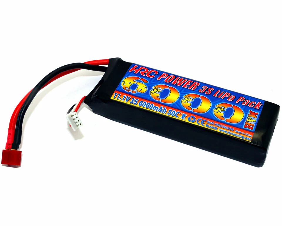 HRC LiPo Akku 6000mAh 3S 11 1V 50C/100C mit T-Stecker - HRC04360D