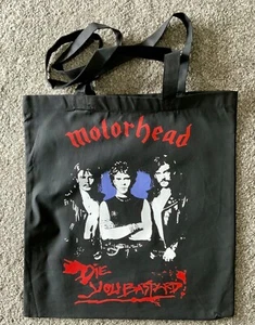 Original Vintage Transfer lemmy And Motörhead Die Printed On A Tote Bag - Picture 1 of 2