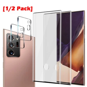 For Samsung Galaxy Note 20 Ultra Screen Protector + Camera Lens Glass Cover 5G - Picture 1 of 15