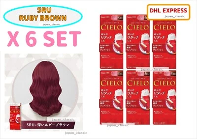 JUEGO DE 6 COLOR DE PELO CIELO EX CREMA #5RU MARRÓN RUBÍ Foto 1 de 4