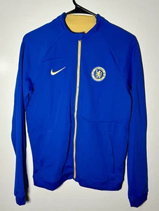 NWT Nike Boys Chelsea EPL Blue Full Zip Slim Fit Pitch Sideline Jacket Sz XL - Picture 1 of 11