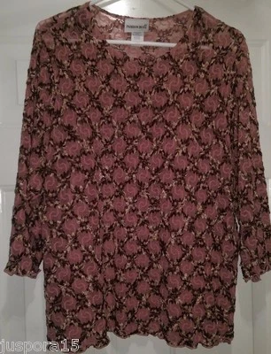 Moda Bug Mujer Camisa Top Blusa Talla 18/20 18W/20W Multicolor Foto 1 de 3