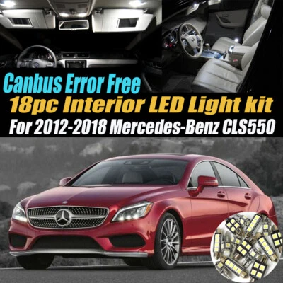 18Pc Error Free White Interior LED Light Kit for 2012-2018 Mercedes-Benz CLS550 - Image 1 of 4