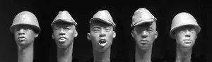 Hornet Heads - 5 Heads Imperial Japonés Ejército y Marina Segunda Guerra Mundial - HAH05 - Imagen 1 de 2