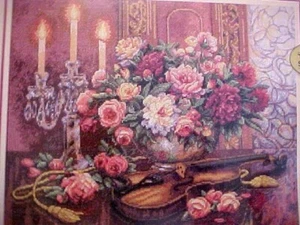 Dimensions 2006 romántico floral kit de punto de cruz contado 35185 - Imagen 1 de 4