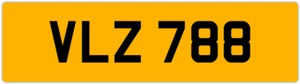 VLZ 788 V 3X3 DATELESS PRIVATE NUMBER PLATE VAL VICK VIC VIK VIN VINCE VIV VERN - Picture 1 of 1