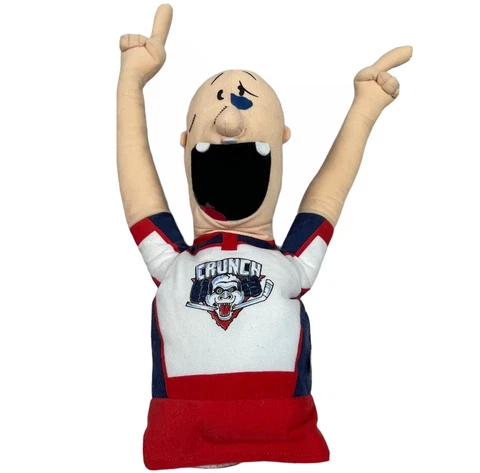 Syracuse Crunch Vintage Hockey Plush Puppet from 2000 AHL Promotional Mascot Cover