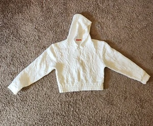 Roma Concept by Rosee Girls Long Sleeve Full Zip White Hoodie Cropped size XL - Picture 1 of 24