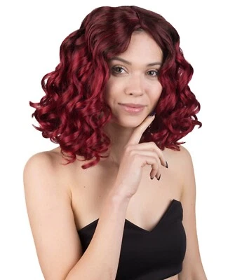 Sexy peluca rizada de moda hasta los hombros color rojo para mujer HW-6742 Foto 1 de 4