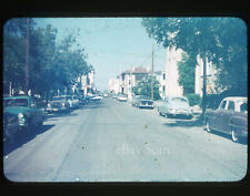 Vtg 35mm Slide Street Scene Cars Victoria Texas Marquee Kodachrome Red Border