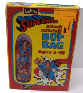 Superman 36" Inflatable Bop Bag No. 1719 Heavy Duty Vinyl LarGo Toys 1970 NIB - Picture 1 of 6