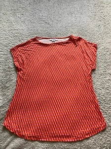 Liz Claiborne Women Geometric Short Sleeve Boat Neck Blouse Multicolor Size L - Picture 1 of 6