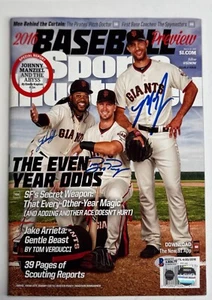 Madison Bumgarner, Buster Posey +1 Signed Sports Illustrated Magazine BAS A80639 - Picture 1 of 4
