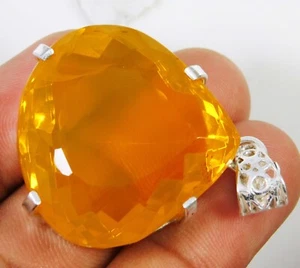 Colgante de gemas sueltas de plata maciza 925 ópalo Welo natural de 122,70 quilates AAA+ corte pera - Imagen 1 de 7