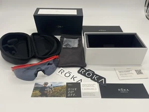 Roka SR-1x Cycling/Sport Sunglasses, Gloss Race Red Frame, w/ Black Mirror Lens - Picture 1 of 9
